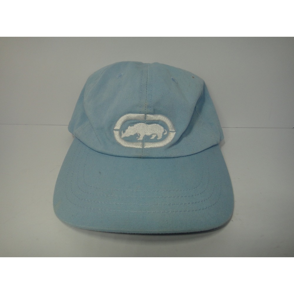Vintage Ecko Unltd Rhino Logo Dad Hat Light Blue Cotton Adjustable Strapback Cap